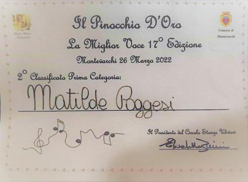 Secondo Posto Pinocchio d oro - Matilde Poggesi